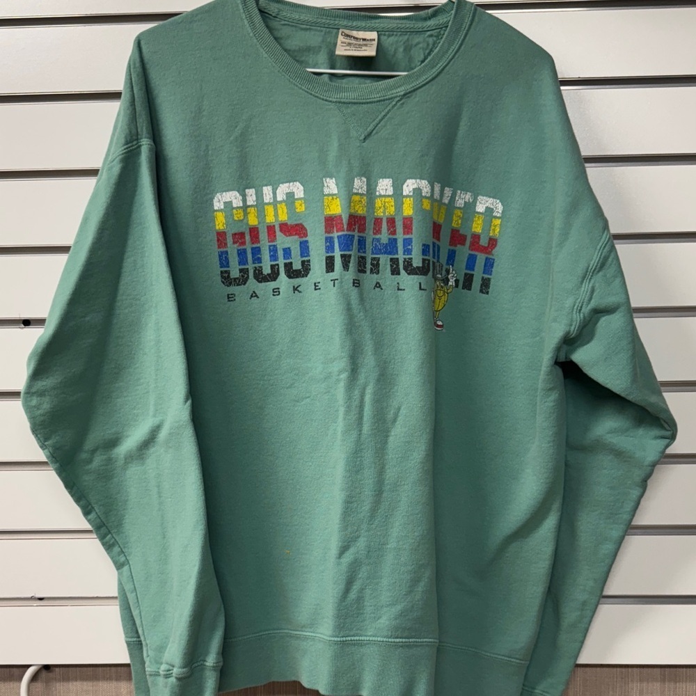 Gus Macker basketball comfort wash cotton blend large crewneck sweatshirt
